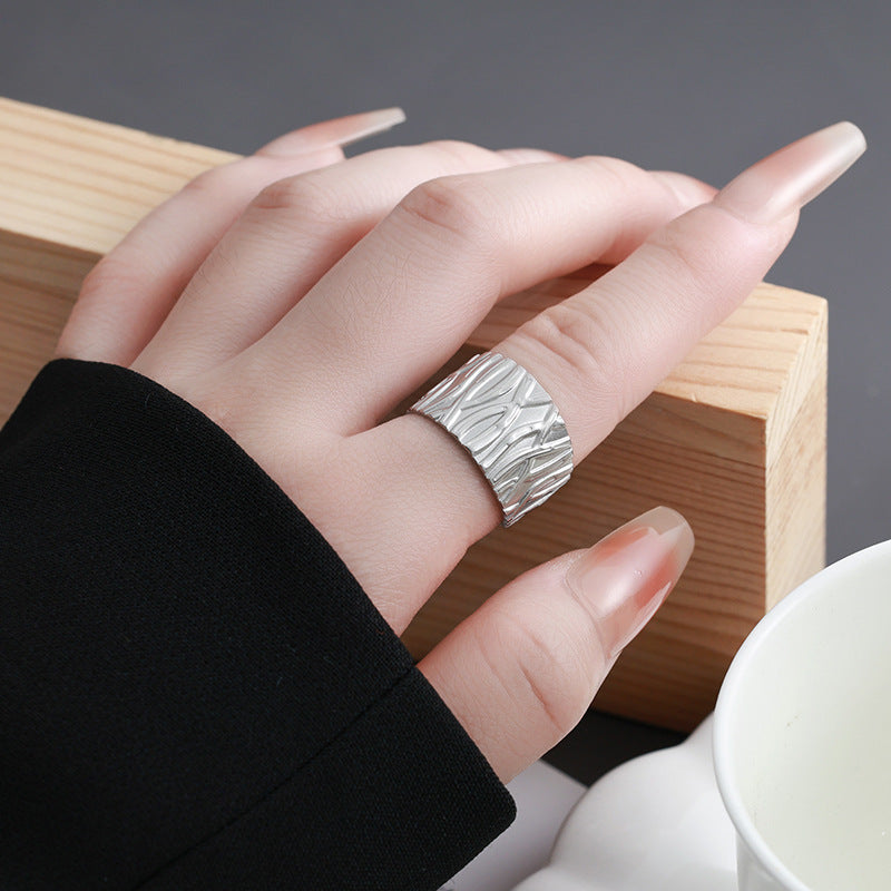 Textured Silver Ring
