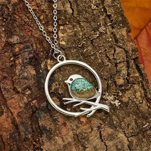 Turquoise Bird Necklace