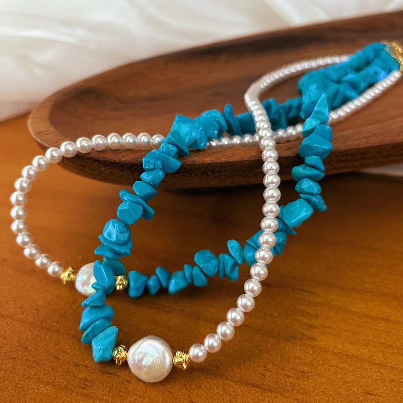 Turquoise Pearl Necklace
