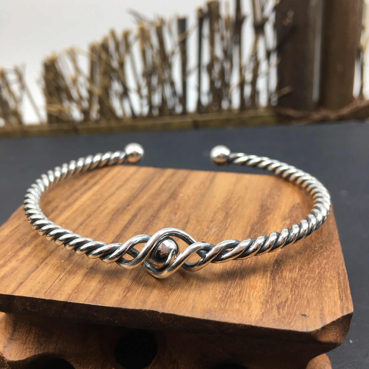 Twisted Silver Bracelet