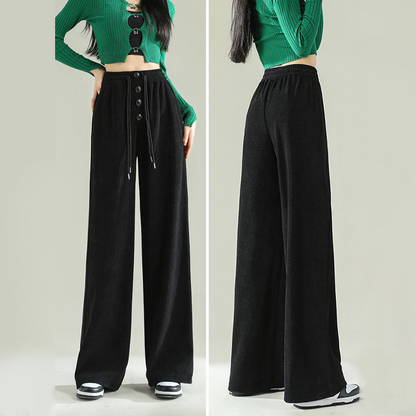 CD | Elegant, casual, cu nervuri pantaloni de toamnă jogging pentru femei