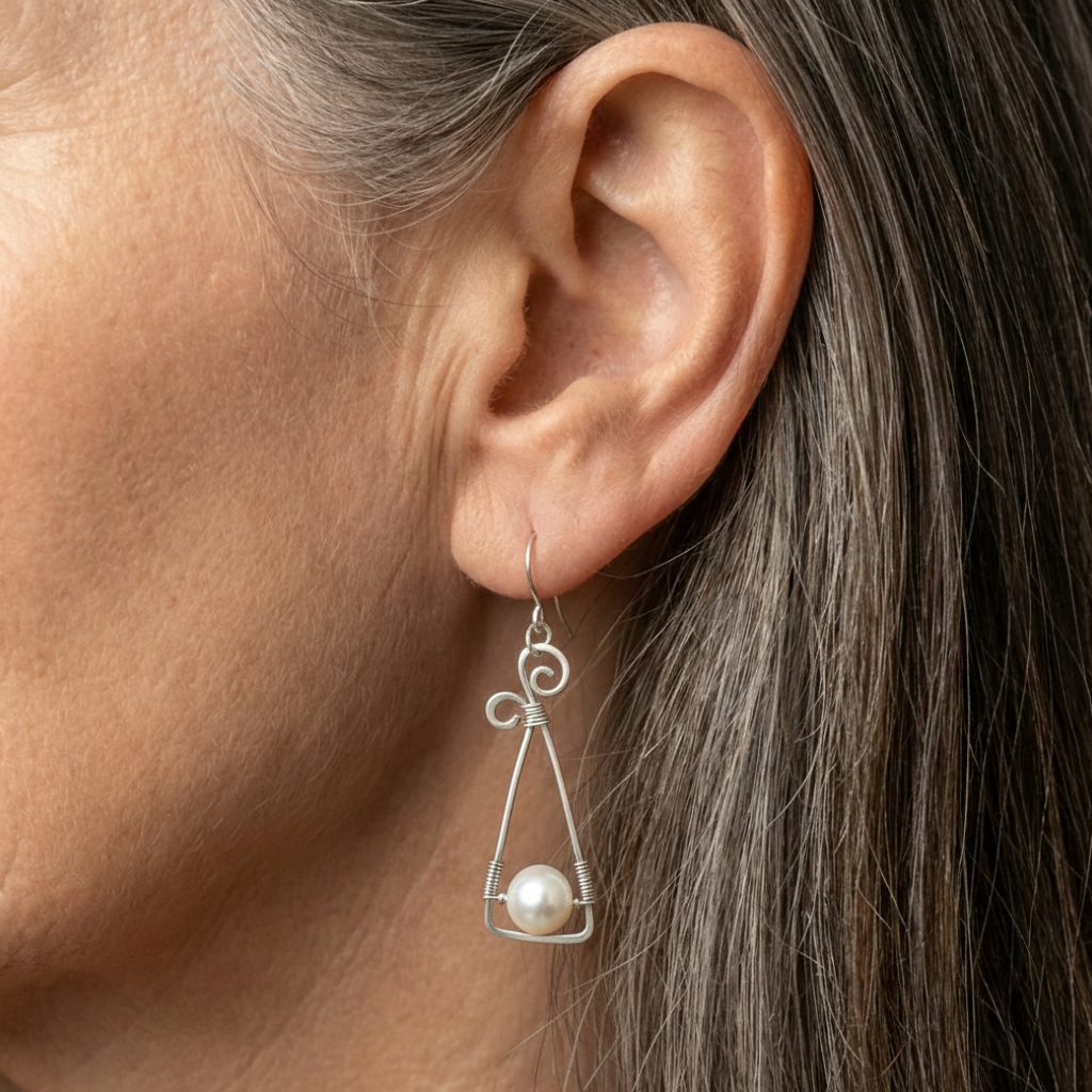 Vintage Dangling Pearl Earrings