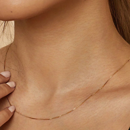 Gold Bodega Box Necklace