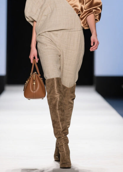 Asymmetrical Silk Patchwork Linen Jumpsuit Batwing Sleeve