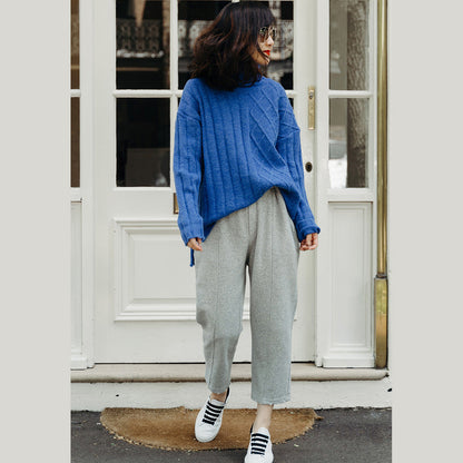 Sweater Weather Spring Blue Diy Knitwear Low High Design