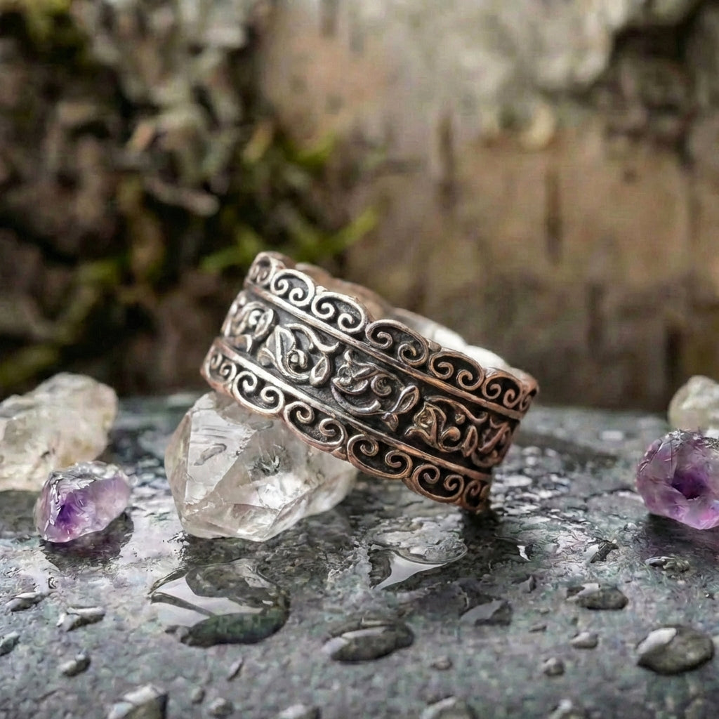 Vintage Sterling Silver Mask Ring