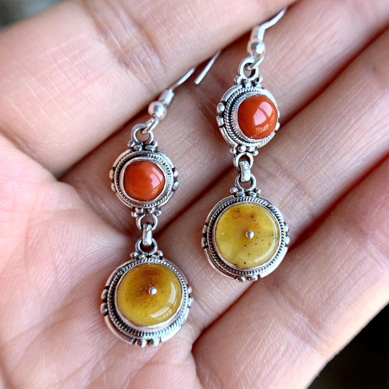 Vintage Amber Earrings