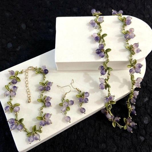 Vintage Amethyst Cluster Earrings