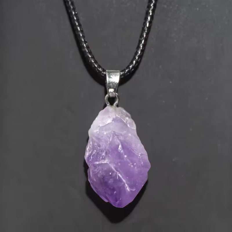 Vintage Amethyst Crystal Necklace