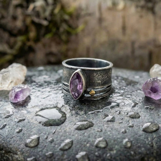 Vintage Amethyst Stone Ring