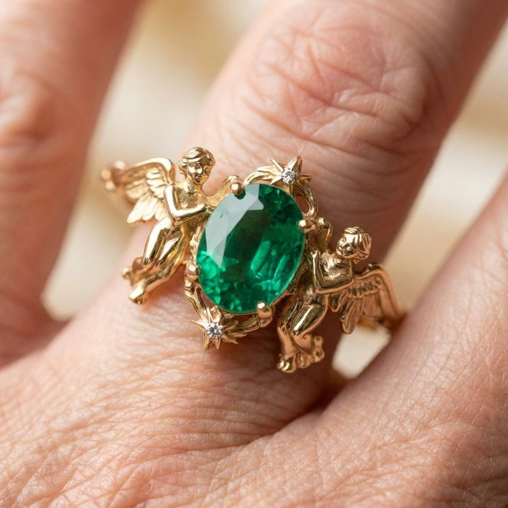 Angel Emerald Ring