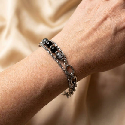 Vintage Bead Link Chain Bracelet