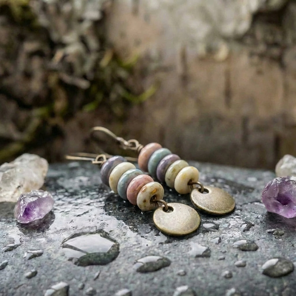 Vintage Beaded Dangle Earrings