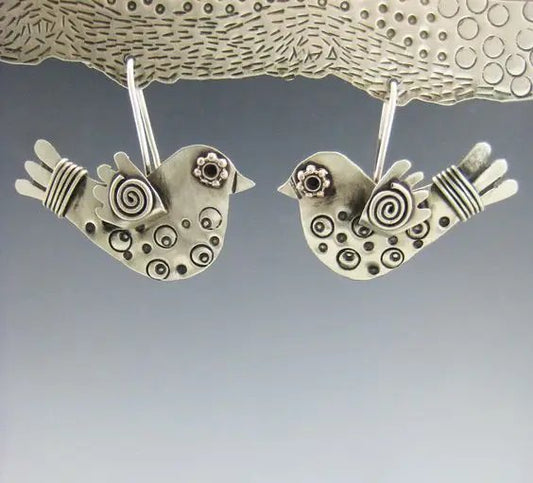 Vintage Bird Dangle Earrings