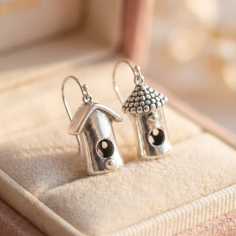 Vintage Birdhouse Earrings