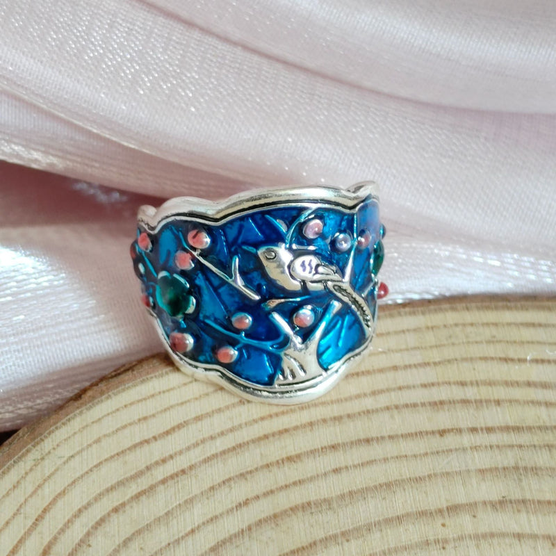 Vintage Blue Bird Ring