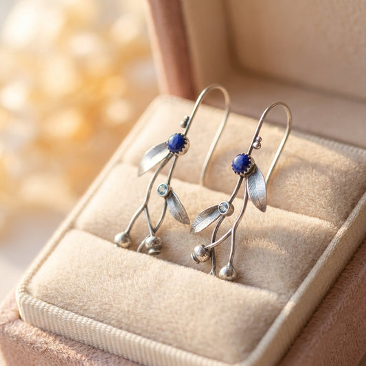 Vintage Blue Lapis Earrings