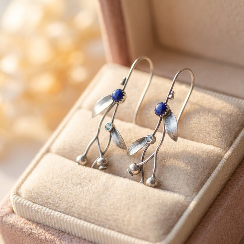 Vintage Blue Lapis Earrings