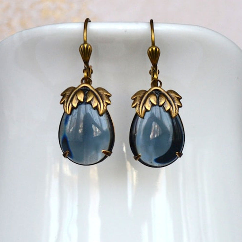 Vintage Blue Stone Earrings