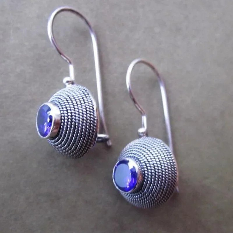 Vintage Blue Stone Earrings