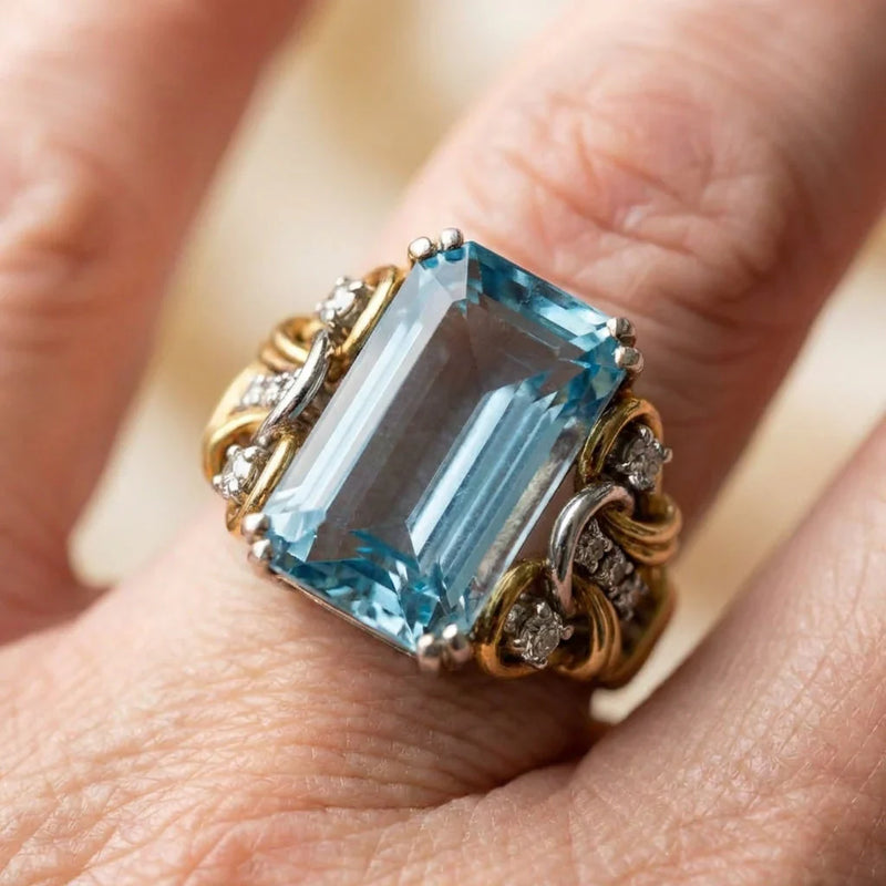 Vintage Blue Topaz Ring