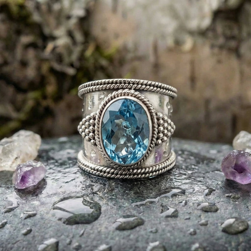 Vintage Blue Topaz Ring
