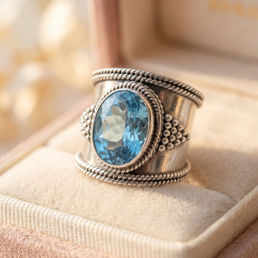 Vintage Blue Topaz Ring