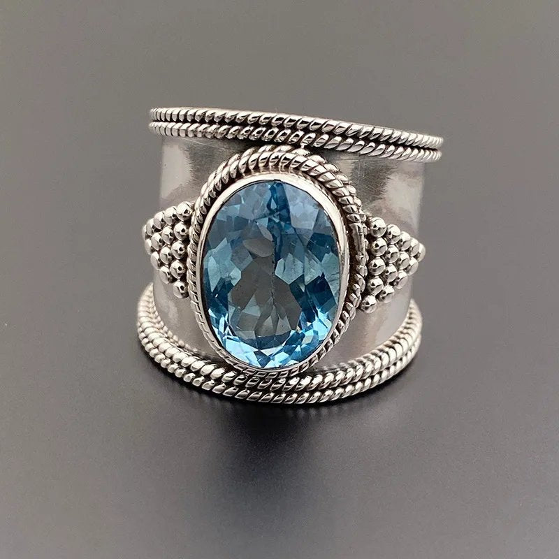 Vintage Blue Topaz Ring