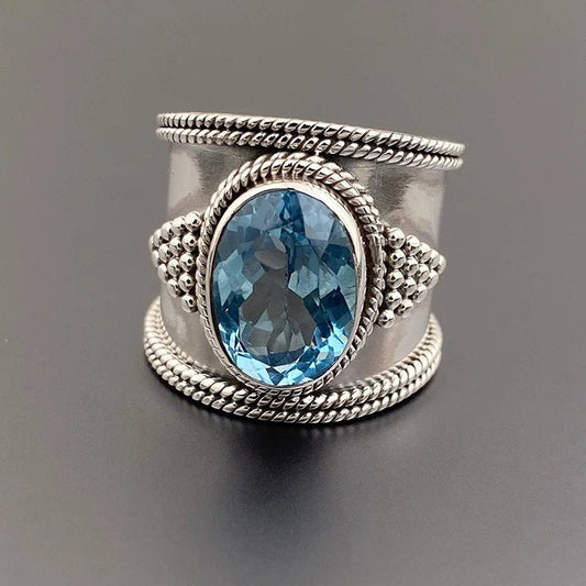 Vintage Blue Topaz Ring