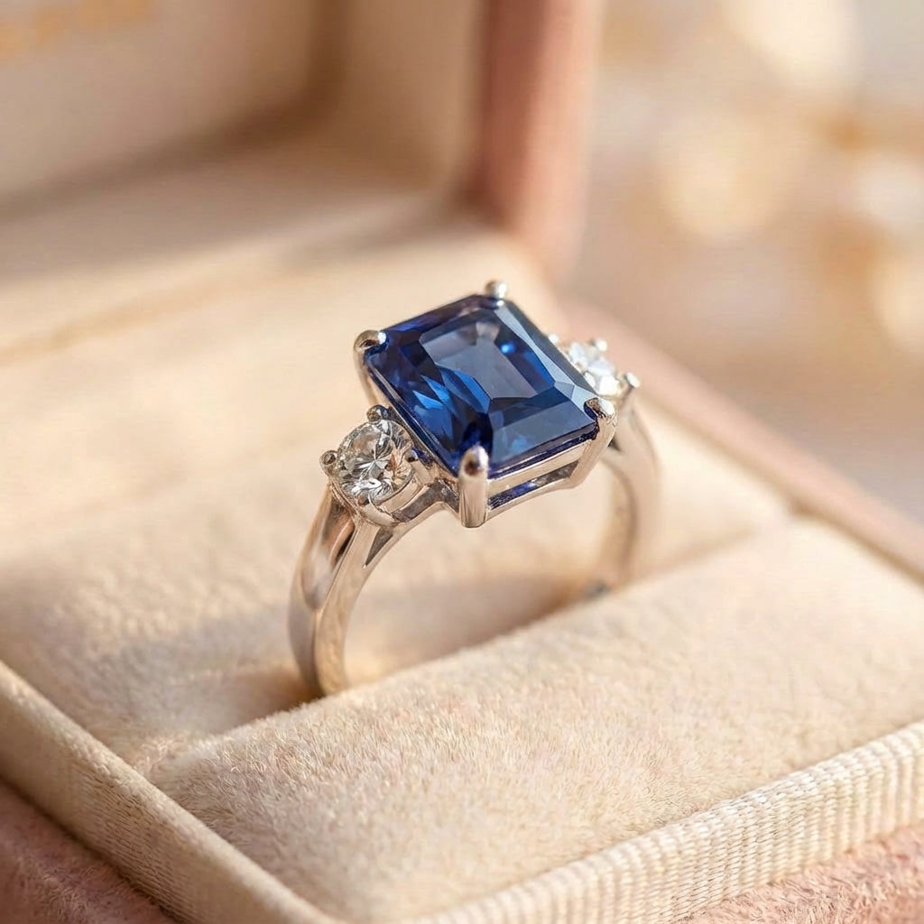 Vintage Bright Blue Ring