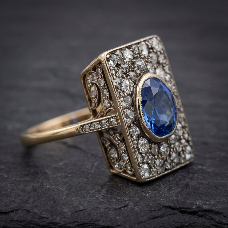 Vintage Bright Cut Gold Ring