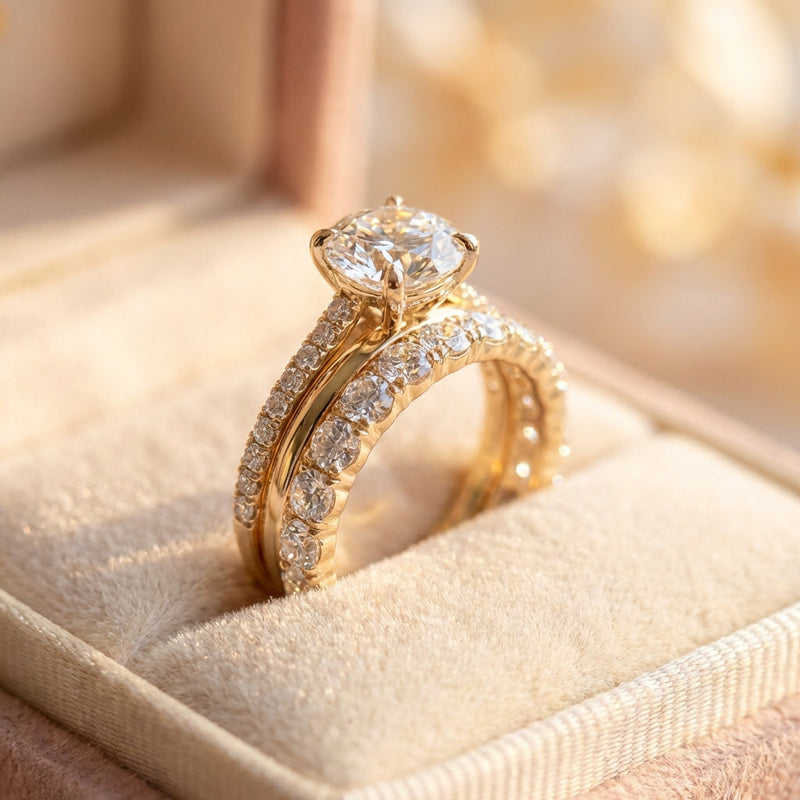 Vintage Bright Elegant Ring Set
