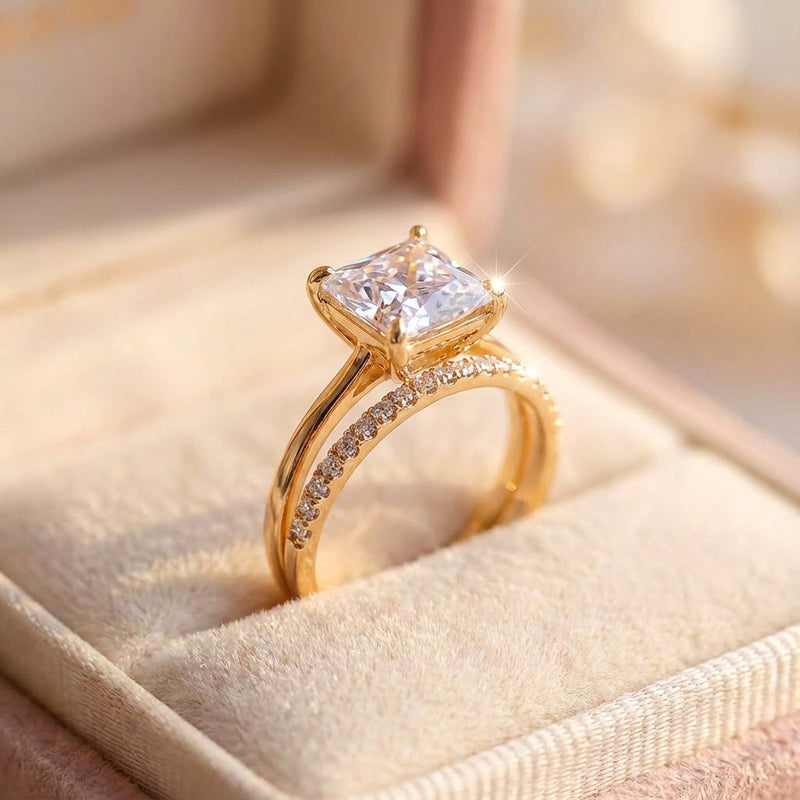 Vintage Brilliant Ring Set