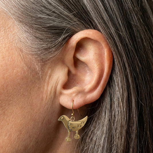 Bronze Bird Earrings