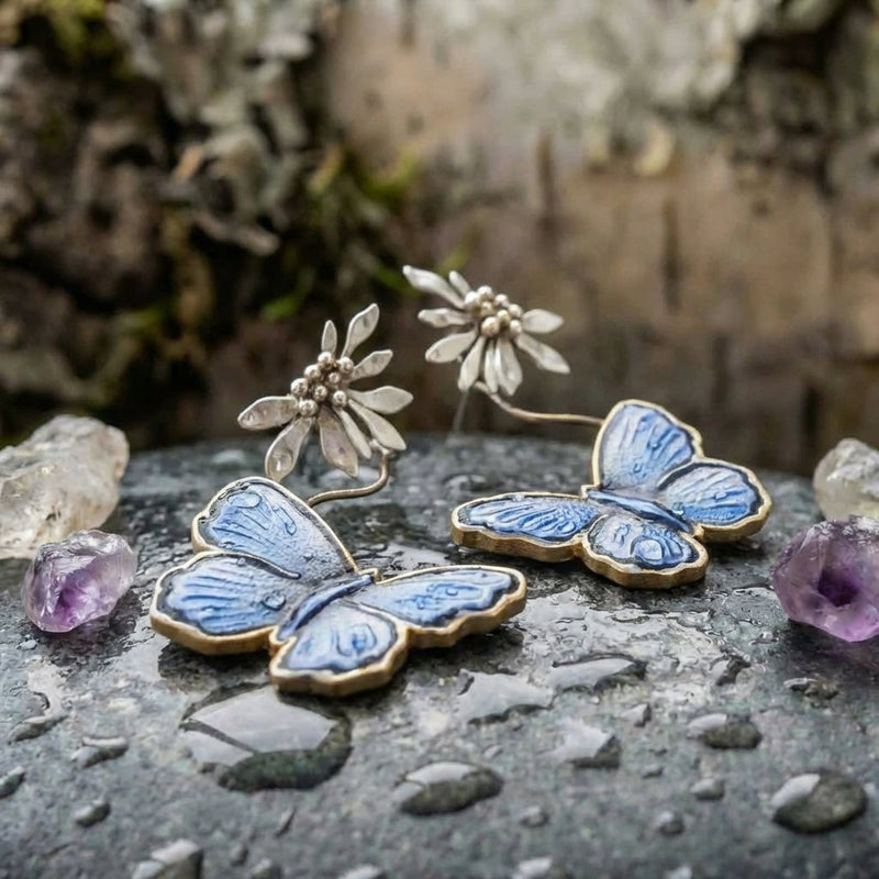Vintage Butterfly Dangle Earrings