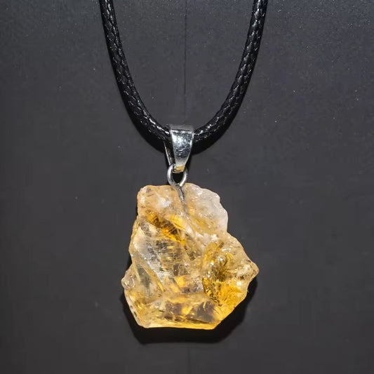 Vintage Citrine Crystal Necklace
