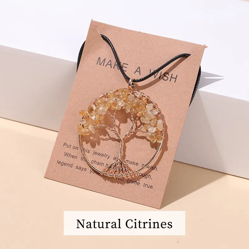 Vintage Citrine Tree Necklace