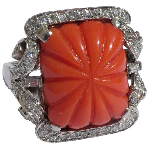 Vintage Coral Ring