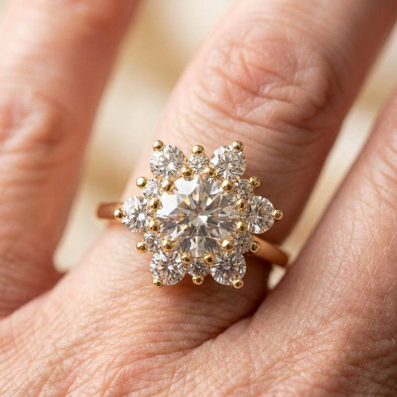 Crystal Snowflake Ring