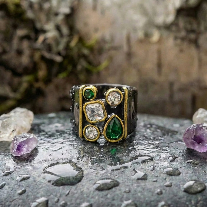 Vintage Crystal Statement Ring