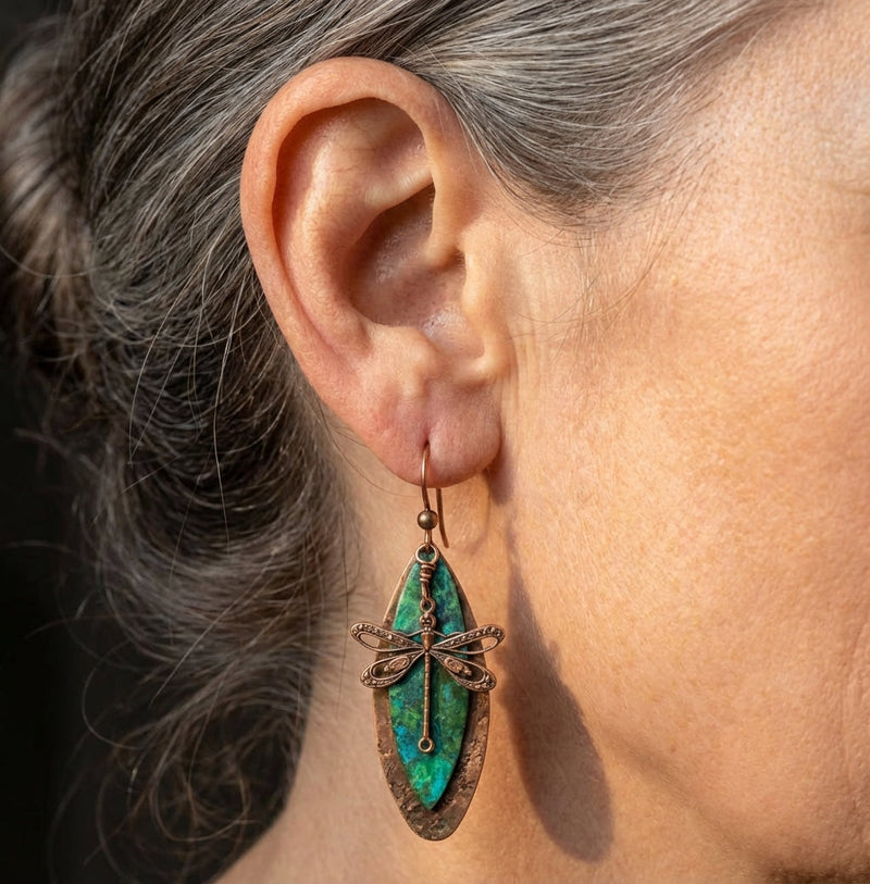 Dragonfly Stone Earrings