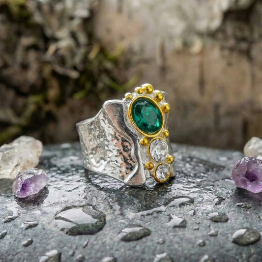 Vintage Emerald Statement Ring