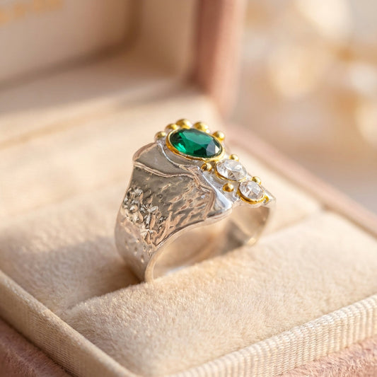 Vintage Emerald Statement Ring