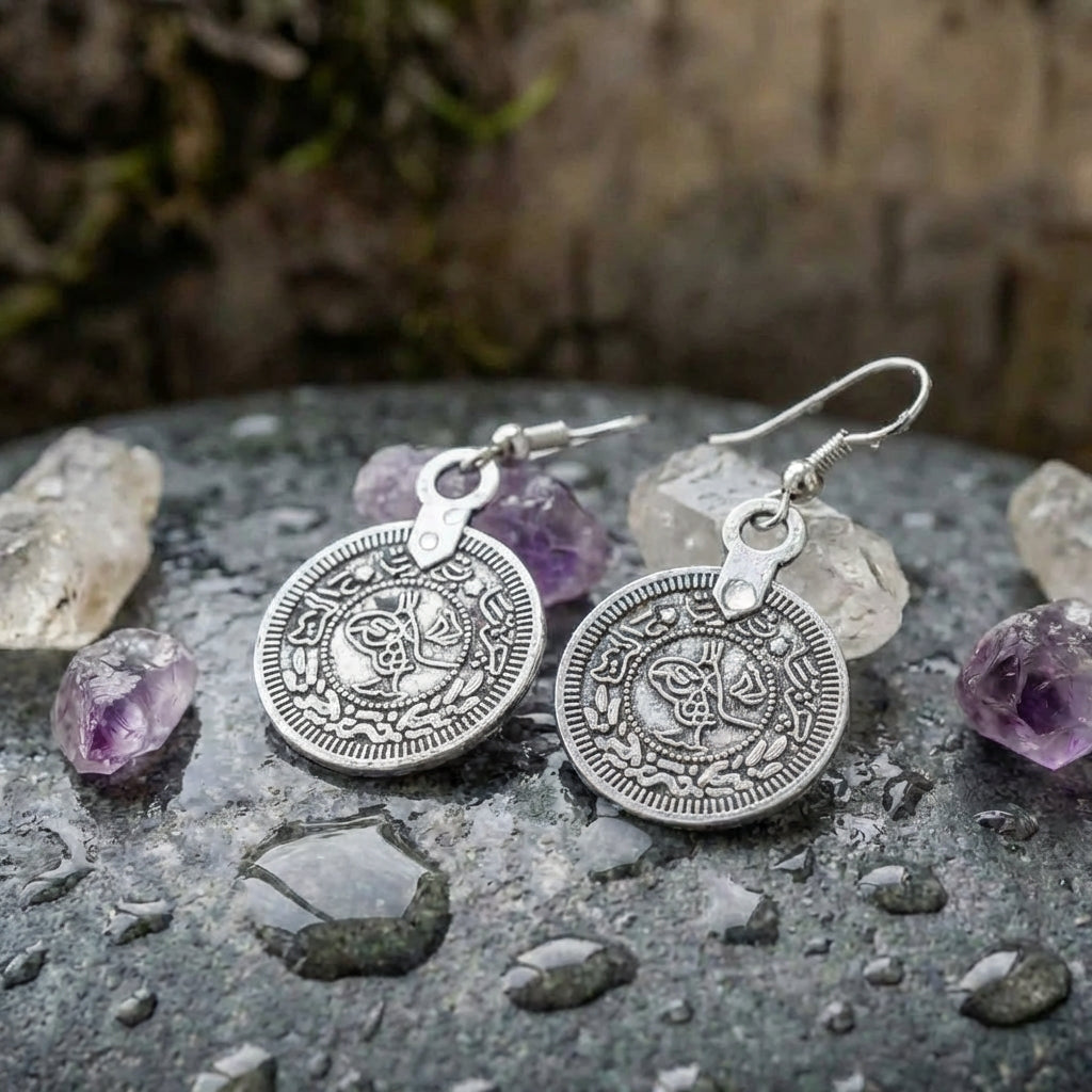 Vintage Ethnic Coin Earrings