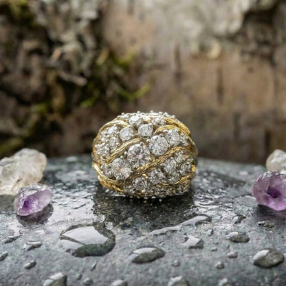 Vintage Exquisite Bright Gold Ring