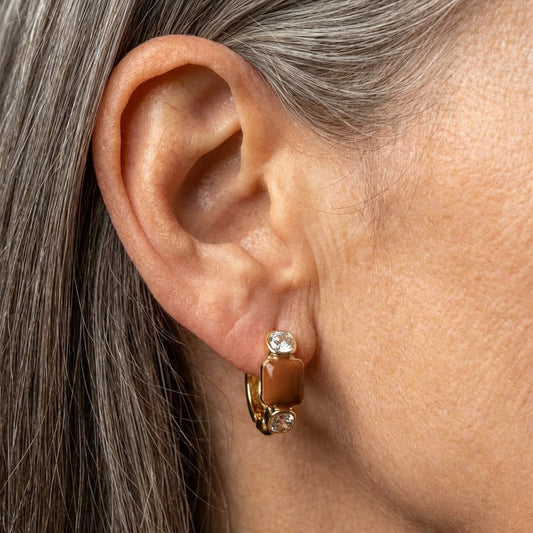 Exquisite Brown Zircon Earring