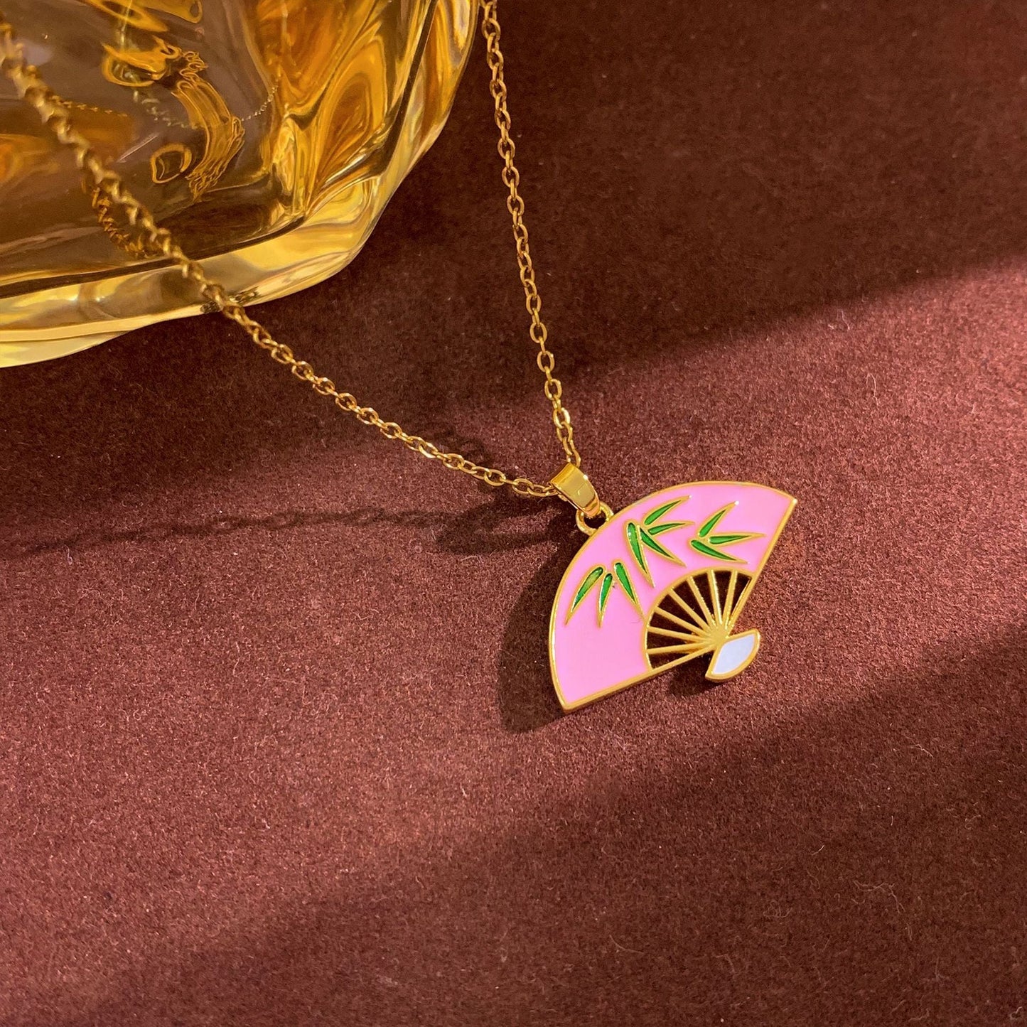 Vintage Fan Necklace