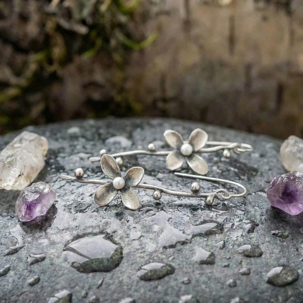 Vintage Flower Branch Earrings