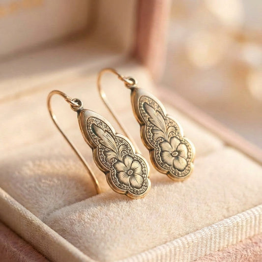 Vintage Flower Dangle Earrings