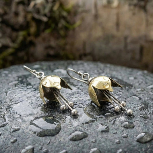 Vintage Flower Drop Earrings